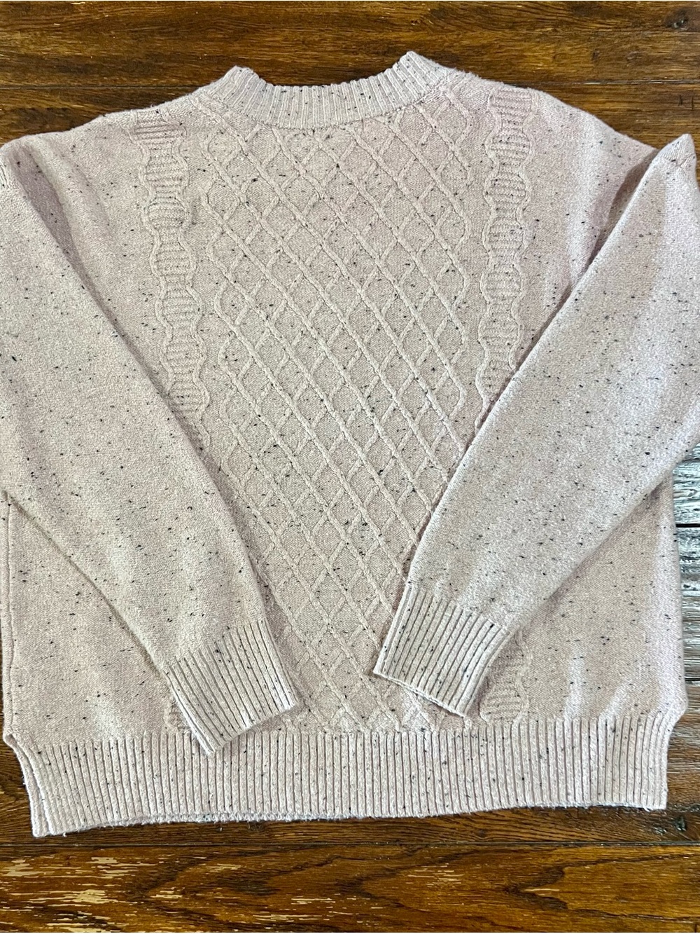 Frye Pale Pink Speckled Crewneck Sweater - Picture 6 of 6
